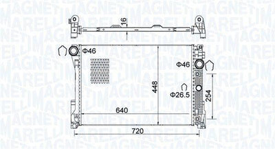 Magneti Marelli 350213163300 Water Radiator W204 M271-646 07-13 — Radiators & Fans