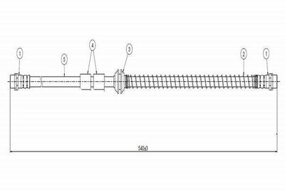 CAVO Brake Hose C900.222.A for Touareg 02-10, Q7 06-, Cayenne — Brake Hydraulics