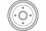 TRW DB4128 Rear Brake Drum - Compatible with P309 P306 Xsara ZX — Brake Rotors & Drums