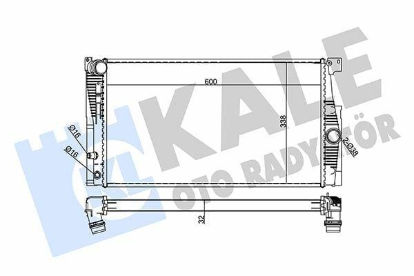 Kale BMW F10 F11 N20 Motor Cooling Radiator - Aluminum Construction for Car Owners & BMW Enthusiasts — Radiators & Fans