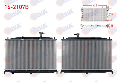 Veka 16-2107B Water Radiator Brazing Hyundai Accent Era 1.4i 16V M-T 2006-2012 — Radiators & Fans