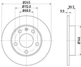 HELLA Pagid Brake Disks - Audi & Seat 80, A4 — Brake Rotors & Drums