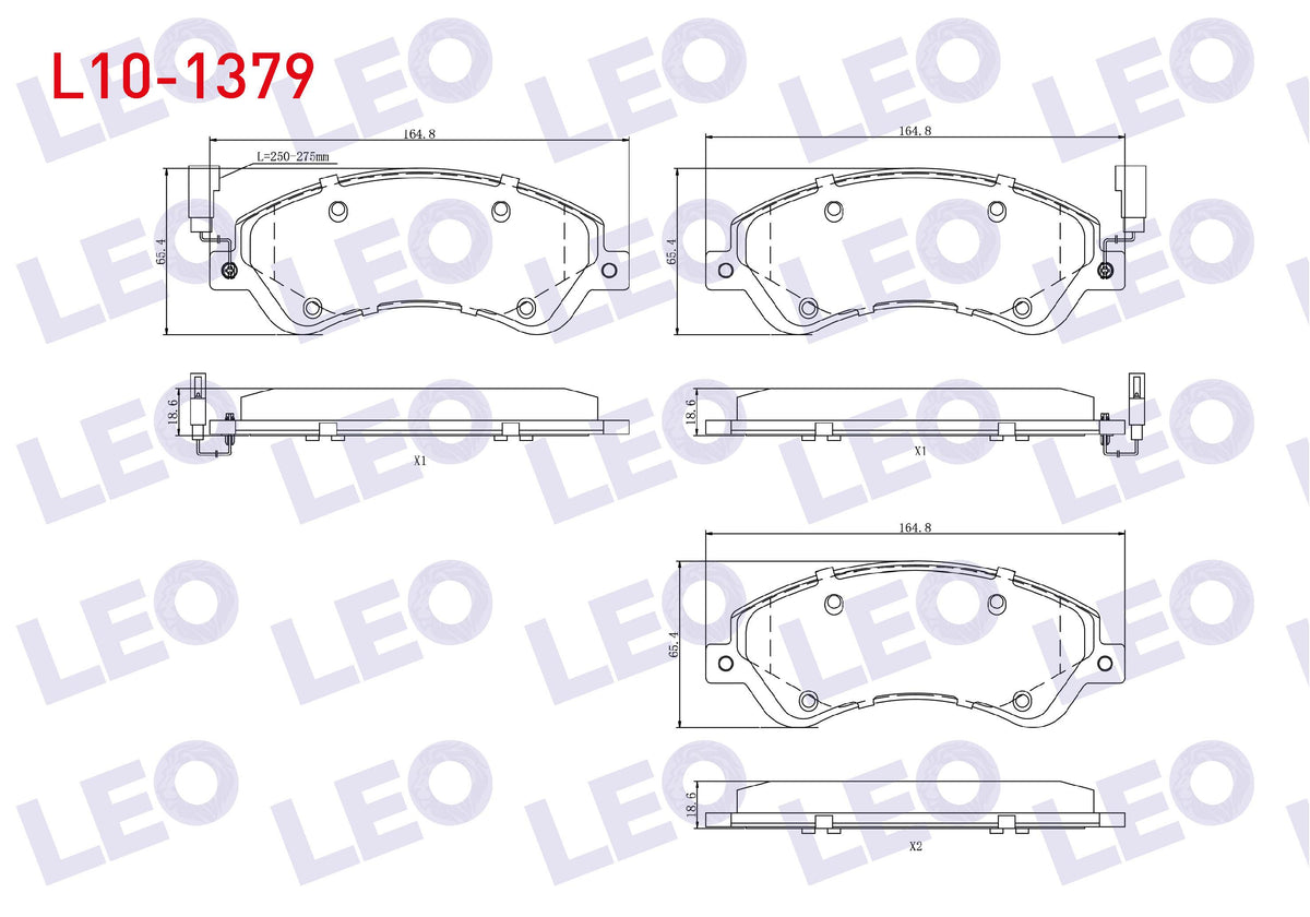 LEO L10-1379 Brake Pad Front with Connector Ford Transit (V347) 2.2 TDCi-3.2 TDCi (Front Cekıs) 2006-2014 / Tran — Brake Pads
