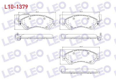 LEO L10-1379 Brake Pad Front with Connector Ford Transit (V347) 2.2 TDCi-3.2 TDCi (Front Cekıs) 2006-2014 / Transit (V348) 2.2 TDCi-3.2 TDCi (Front Cekıs) 2006-2014