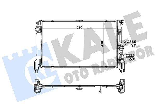 Kale Radiator 363280 - Water Radiator Brazing for Mercedes Vito 447 114 116 119 CDI — Radiators & Fans