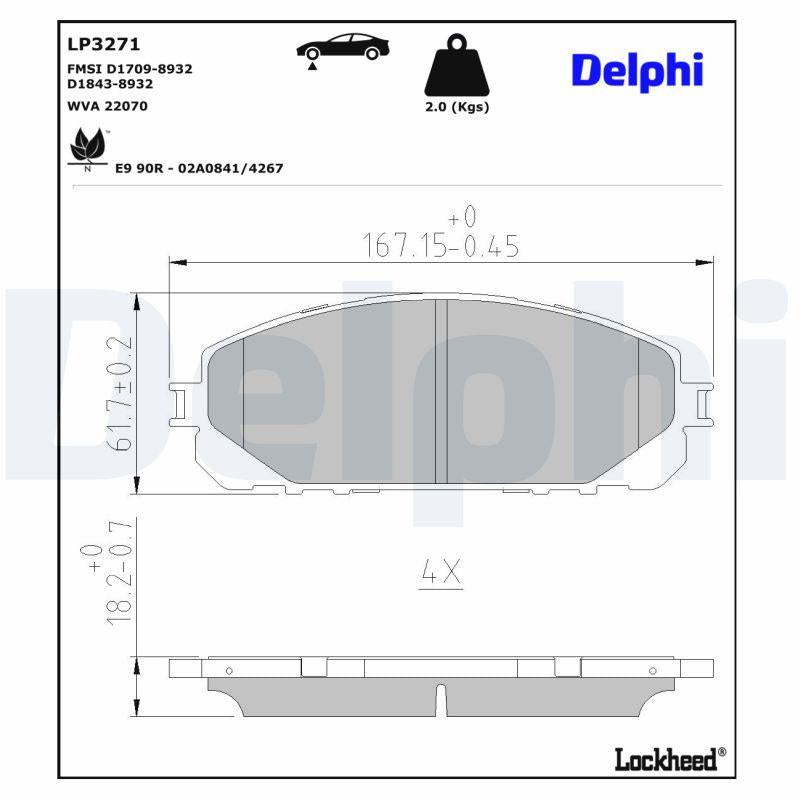 Delphi LP3271 Brake Pad