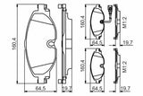 BOSCH Brake Pad Set 0986495347 - Low-Metallic Material for Golf VII, Sharan, and Leon — Brake Pads