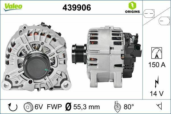 VALEO Alternator 439906 - Focus Fiesta Mondeo Connect Courier S40 S60 V60 — Starting & Charging