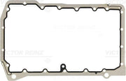 victor reignz oil pan gasket 71-39298-00, close-up of victor reignz oil pan gasket Victor Reinz Oil Pan Gasket 71-39298-00 - Durable Rubber/Metal Seal for BMW | Fits 1, 3, 5 Series, X3 Victor Reinz Oil Pan Gasket 71-39298-00 automotive, oil-pan-gasket, victor-reinz, bmw-parts, mechanics-tools, car-maintenance, engine-seal, automotive-repair, auto-parts, ai-generated