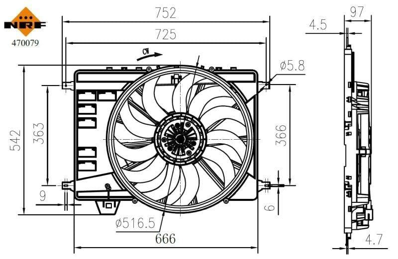 NRF Range Rover Evoque 2.0D Motor Fan - Efficient Cooling Solution — Glass & Trim