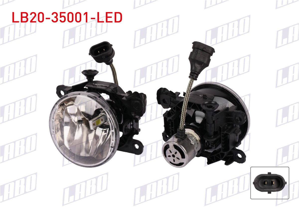 LABO LB20-35001-LED Fog Lamp Left-Right Led Xenon with Bulb Renault Clio IV / Symbol / Fluence — Tail, Signal & Reflectors