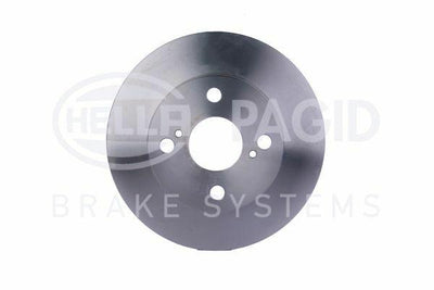 Hella Pagid 8DD355111-711 Brake Disc Rear Solid (240 4) Compatible with Toyota Corolla 1990-2002 — Brake Rotors & Drums