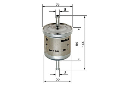 Bosch 0450905280 Fuel Filter Astra F Corsa A Vectra A Omega A 89-95 — Fuel Delivery