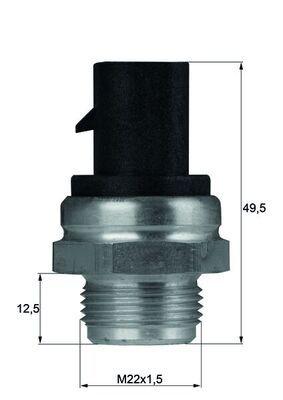 Mahle TSW13D Coolant Temperature Sender Opel Astra F/G, Corsa A/B, Kadett, Vectra A 1.2-2.0