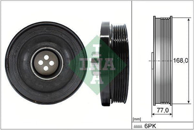 INA 544013010 BMW N47 E90-E60 Crankshaft Pulley 11237823191 E81 E82 E87 E88 E91 E92 E93 X1 X3 — Pulleys & Tensioners