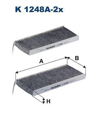 Filtron K1248A-2X Active with Carbon Cabin Air Filter Kangoo III 08> Master III Movano 10> Citan W415 1 — Air & Cabin Filters