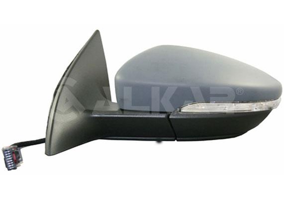 Alkar 6149183 Outer Rear View Mirror Left Electric Heated Primed Automatic Folding with Turn Sign — Tail, Signal & Reflectors