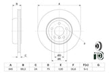 BOSCH Brake Disc - F-01 / 02 / 07 / 10 Rear Tek — Brake Rotors & Drums