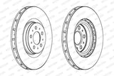 FERODO DDF1682C-1 Brake Disc - Compatible with Volvo S60 AWD, V70 II AWD 03-07 — Brake Rotors & Drums