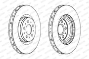 ferodo brake disc for volvo s60 v70, ventilated brake disc specification image FERODO DDF1682C-1 Brake Disc - Compatible with Volvo S60 AWD, V70 II AWD 03-07 | 330 mm FERODO Brake Disc for Volvo S60 V70 - Premium Quality ferodo, brake-disc, volvo-parts, automotive, car-maintenance, braking-system, car-owners, technicians, ai-generated, ventilated-brake-discs
