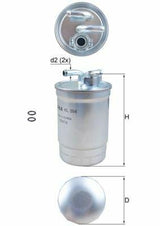 MAHLE KL554D Diesel Fuel Filter - Audi A4 A6 2.0 TDI — Fuel Delivery