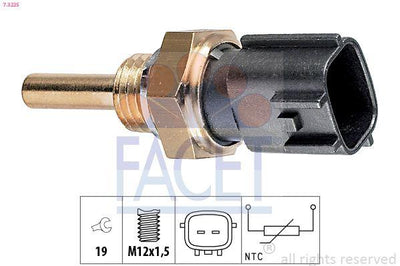 Facet 7.3225 Water Temperature Switch H4m-M4d Megane IV 16V-Fluence-Captur-Latitude-Megane-S — Temperature Sensors & Switches