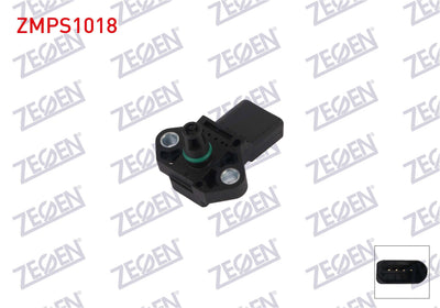 Zegen ZMPS1018 Map Sensor Audi A3 (8P1) 1.8 TFSI-2.0 TFSI 03-12 / A4 (8E2) 1.8 T-2.0 TFSI 00-08 / — Engine Management Sensors