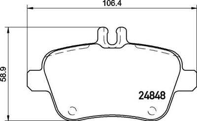 Brembo P50135 Brake Pad Rear Low-Met Mercedes-Benz — Brake Pads