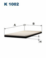 filtron k1002 pollen filter, cabin air filter for cars, filtron filter specifications FILTRON K1002 Pollen Filter - Cabin Air Filter for Cars | 13.5 in x 7.7 in x 0.75 in FILTRON K1002 Pollen Filter filtron, pollen-filter, cabin-air-filter, car-maintenance, vehicle-accessories, mechanics-tools, car-owners, indoor-air-quality, filtration, ai-generated