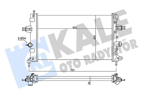 Kale 354105 Astra G 1.6 16V Z16xep Z16wep Motor Water Radiator — Radiators & Fans