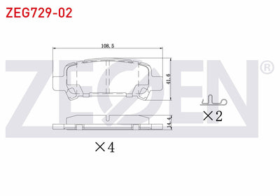 Zegen ZEG729-02 Brake Pad Rear Subaru Forester (Sg) 2.0i 2002-2007 — Brake Pads