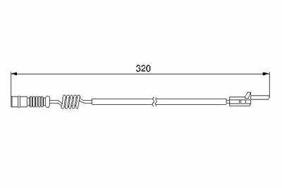 BOSCH Brake Pad Wear Sensor Rear - Brake Wear Indicator for Mercedes W163 ML — Brake Sensors & ABS