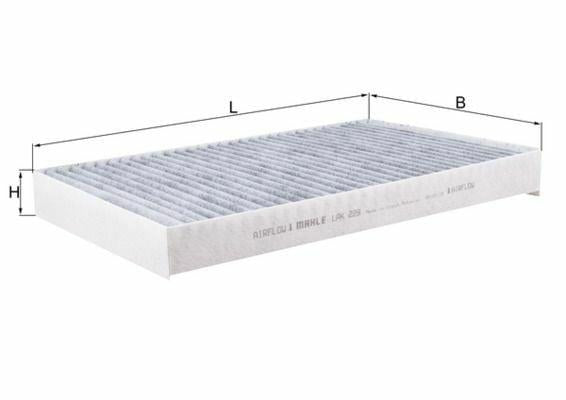 MAHLE LAK229 Pollen Filter - Active Carbon Filter for 2004-2015 Vito-Viano (W639) — Air & Cabin Filters