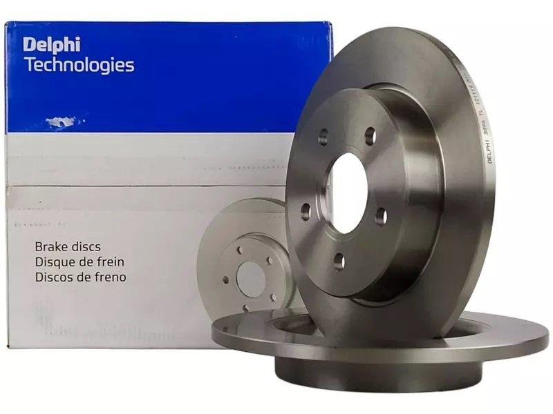 Delphi Rear Brake Disc Set - Compatible with Ford Focus 2004-2011 — Brake Rotors & Drums