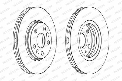 Ferodo DDF1733 Brake Disc Front Mercedes Citan W415/Kangoo III 09- + Megane 2 — Brake Rotors & Drums