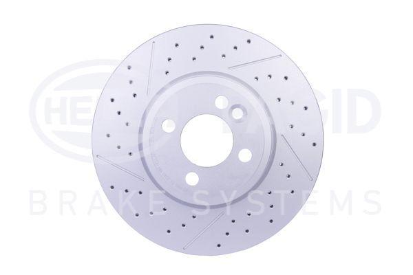 Hella Pagid 8DD355116-211 Brake Disc Front Air Grooved (Mini Cooper R50-R52-R53 Drilled) — Brake Rotors & Drums