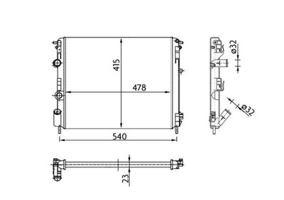 Mahle CR36000S Radiator Renault Clio II/Symbol/Kangoo 1.5 dCi 1.4-1.6 16V, AC+ — Radiators & Fans