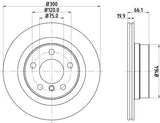 Hella Pagid Brake Discs - Performance Rear for BMW F20 F30 F32 F36 2012-2019 — Brake Rotors & Drums