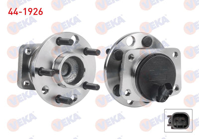 Veka 44-1926 Wheel Hub Left-Right Rear with Bearing with ABS 5 Bjn Ford Mondeo 2.0 TDCi-2.0i 16V 2000-2007 — Hub Assemblies