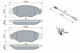 BOSCH 0986424455 Brake Pads - Low-Metallic Set for Kangoo