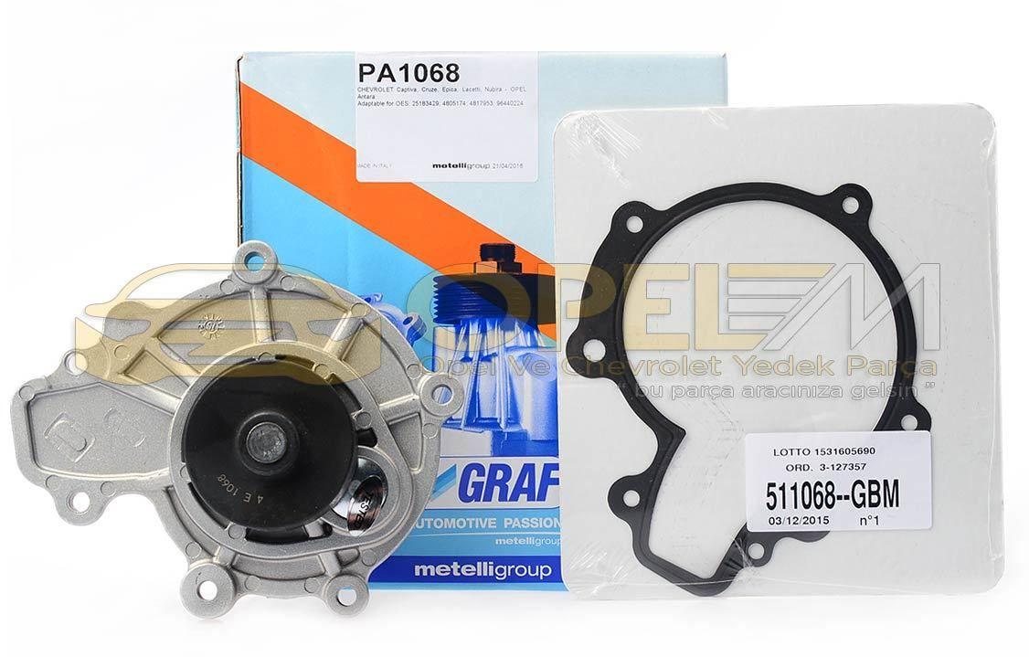 Graf PA1068 Water Pump Captiva C100-C140 Cruze J300 2.0 dCi Lacetti J200 Antara Z20dmh — Water Pump & Thermostat
