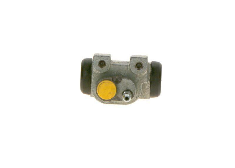 bosch wheel brake cylinder f026009908, front view of bosch wheel brake cylinder BOSCH Wheel Brake Cylinder F026009908 - 19.05mm Piston Diameter for C3, C2 | Perfect for Car Owners & Mechanics BOSCH Wheel Brake Cylinder - 19.05mm Piston Diameter bosch, wheel-brake-cylinder, car-parts, mechanics, automotive, braking-system, vehicle-safety, car-owners, 19-05mm-piston, ai-generated