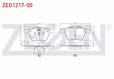 Zegen ZEG1217-00 Brake Pad Front Volvo S60 II 1.6 2010-/ S60 II 2.0 2010-/ S60 II 2.0 D 2010-/ S80 II T5 2006-/ — Brake Pads