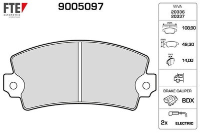 Fte 9005097 Brake Pad Front Renault 12 / Dacia Solenza Bm 71 — Brake Pads