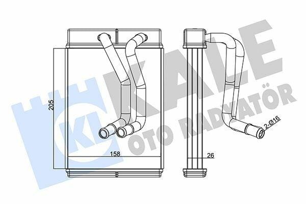 kale-radiator-hyundai-sonata, close-up-of-kale-radiator, technical-specifications-of-radiator Kale Radiator 346775 - Heating System for Hyundai Sonata 1998-2005 | 8.07 Inch L x 6.22 Inch W x 1.02 Inch D Kale Radiator for Hyundai Sonata 98-05 kale, radiator, hyundai-sonata, car-parts, heating-system, automotive, mechanics, car-maintenance, auto-parts, ai-generated
