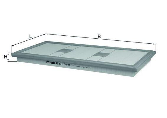Mahle LX3140 Air Filter 11-15 C-Series (W204) E-Series (W212) — Air & Cabin Filters