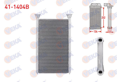 Veka 41-1404B Heater Core Brazing BMW 1 Series (F20,F21) 116D-116i 2010-/ 3 Series (F30) 316i-320D-320i 201 — Heater & Blower