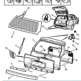 MOPAR (PSA) 8731.E1 Trunk Shock Absorber — Shocks & Struts