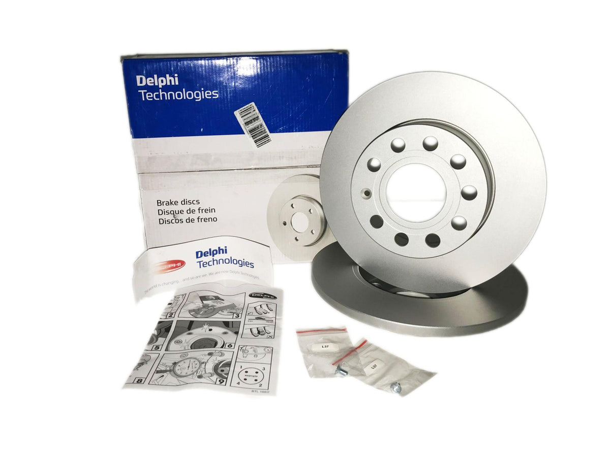 Delphi Opel Vectra B Rear Brake Disc Set - 4 Bolt Design — Brake Rotors & Drums