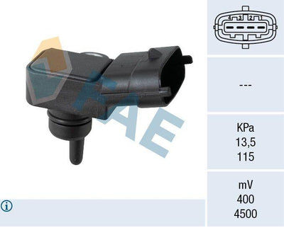 FAE 15165 Pressure Sensor Intake 07-Accent-Getz-Elantra- i10- i20- i30-i40-ix35-ix55-Cerato-Rio — Vehicle Sensors & Switches